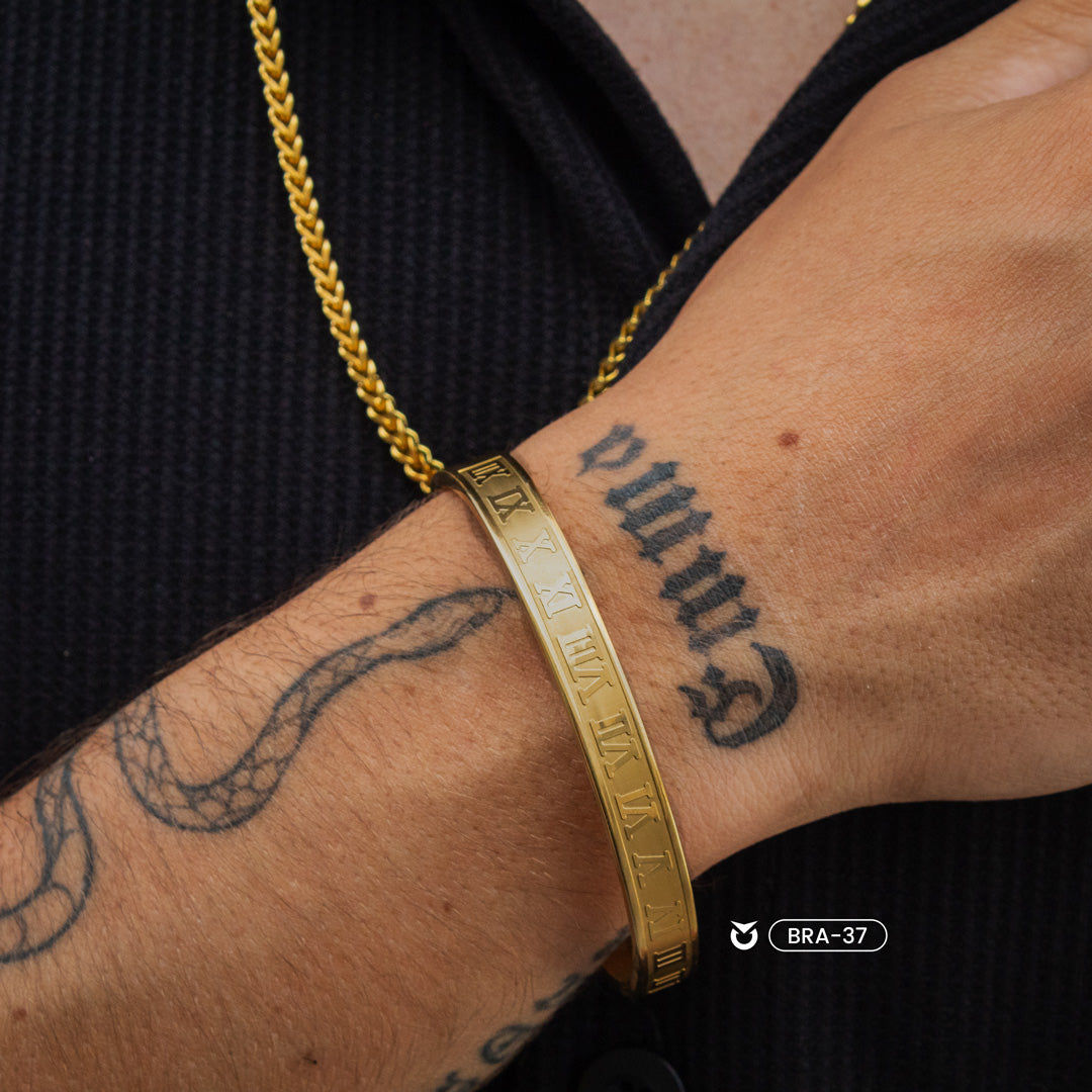BRAZALETE DORADO  ROMANO | BRA-37
