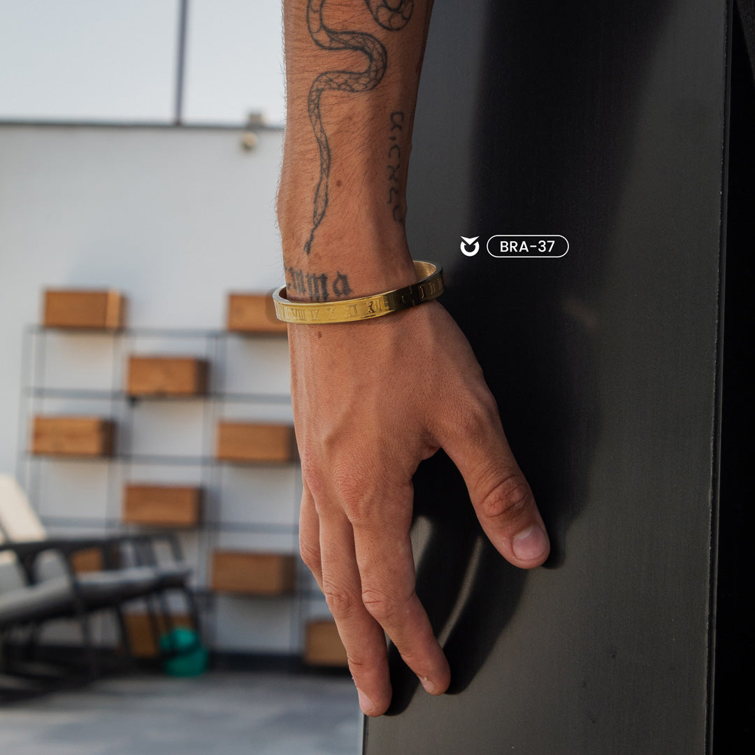 BRAZALETE DORADO  ROMANO | BRA-37