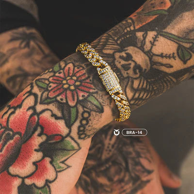 BRAZALETE ICED CUBAN ORO I PLATA | BRA-14 I BRA-15 PARA HOMBRE