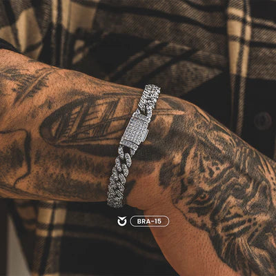 BRAZALETE ICED CUBAN ORO I PLATA | BRA-14 I BRA-15 PARA HOMBRE
