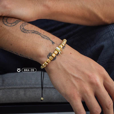 BRAZALETE  REY DORADO I PLATEADO | BRA-39 I BRA-42