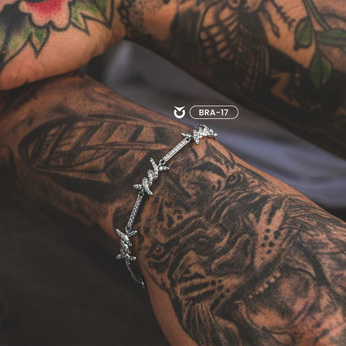 BRAZALETE RHINESTONE  PLATA BRA-17