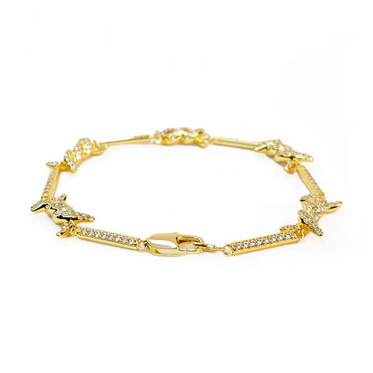 BRAZALETE RHINESTONE ORO | BRA-16