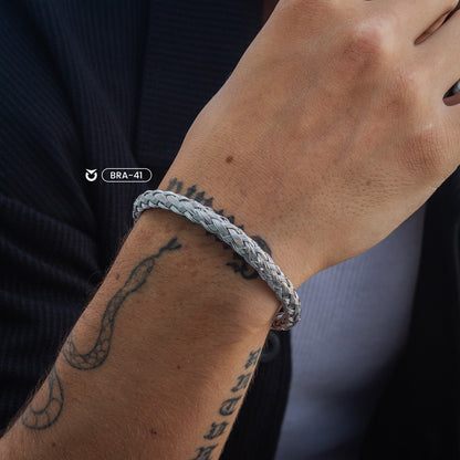 BRAZALETE TRENZADO CASUAL DORADO I PLATEADO I NEGRO | BRA-38 I BRA-41 I BRA-45 PARA HOMBRE