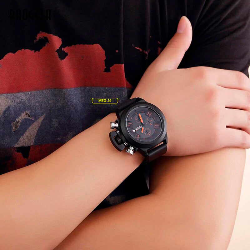 RELOJ MEGIR 2002 ORIGINAL NEGRO ESTILO DINÁMICO | MEG-29