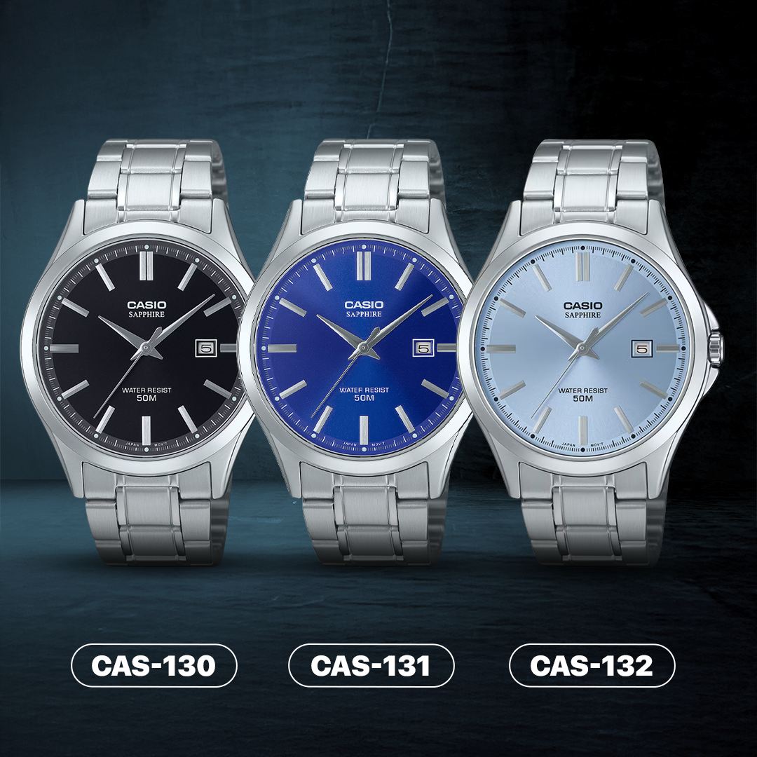 RELOJ CASIO ORIGINAL MTS-115D-1AVDF DE ACERO| CAS-130, CAS-131, CAS-132