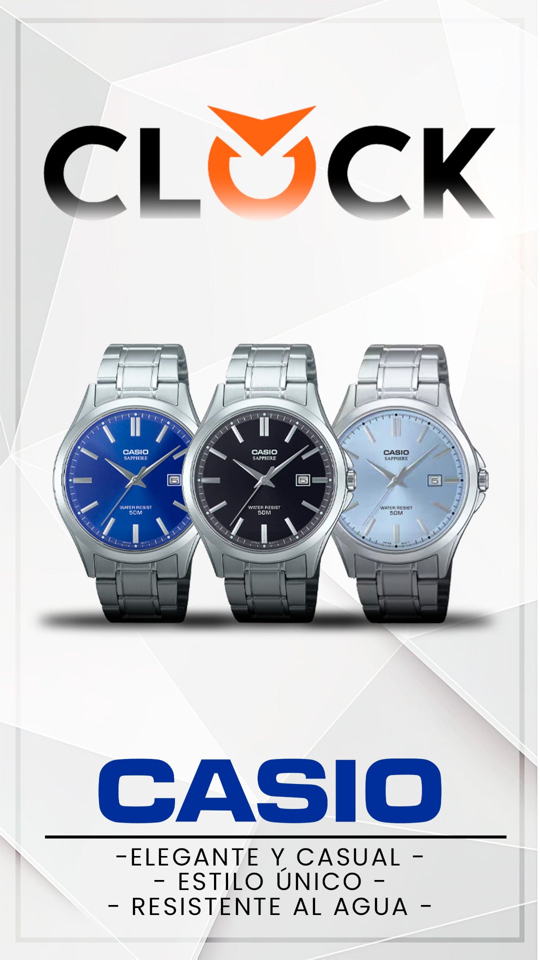MTS-115D | RELOJ CASIO ORIGINAL DE ACERO PLATEADO | CAS-130, CAS-131, CAS-132