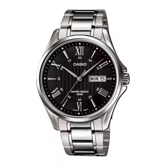 RELOJ CASIO MTP-1384D-1AVDF ORIGINAL NEGRO | SKU: CAS-133