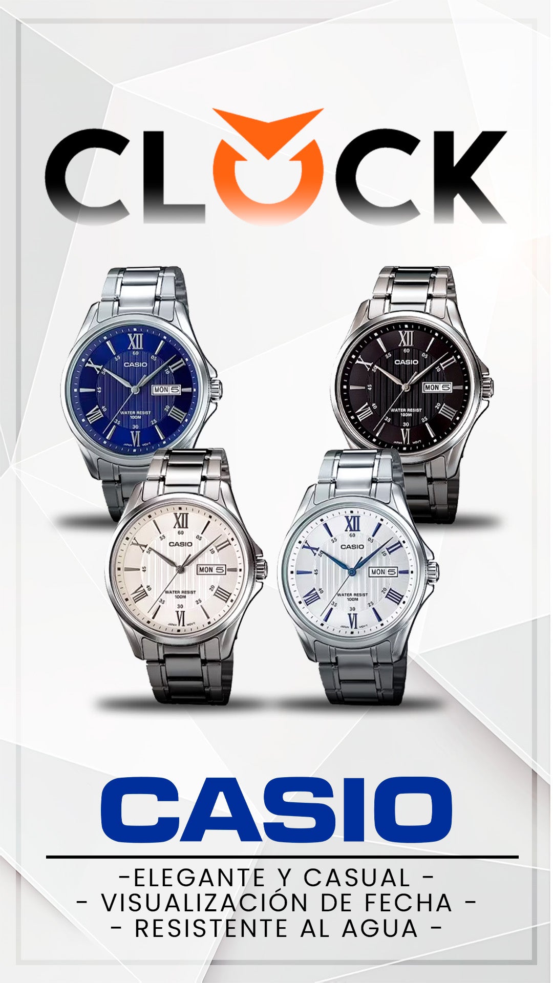 MTP-1384D | RELOJ CASIO ORIGINAL DE ACERO PLATEADO