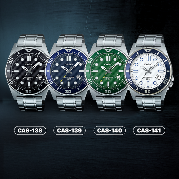 MTD-135D | RELOJ CASIO ORIGINAL DE ACERO PLATEADO