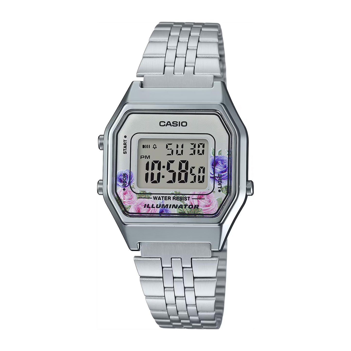 LA680W | RELOJ CASIO ORIGINAL PARA MUJER DE ACERO PLATEADO | CAS-153, CAS-154