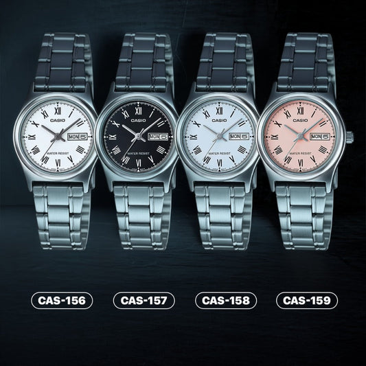 RELOJES CASIO ORIGINAL LTP-V006D-7BUDF PLATEADO | CAS-156, CAS-157, CAS-158, CAS-159