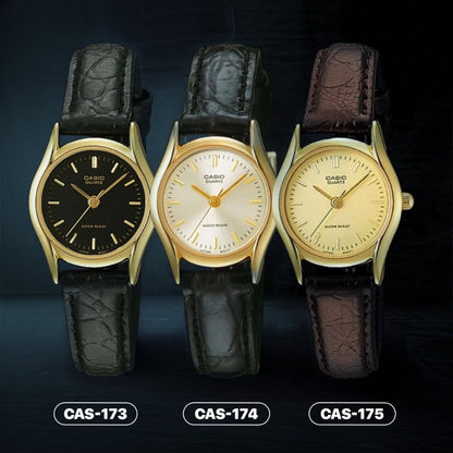 RELOJES CASIO ORIGINAL LTP-1094Q-1ARDF NEGRO | CAS-173, CAS-174, CAS-175