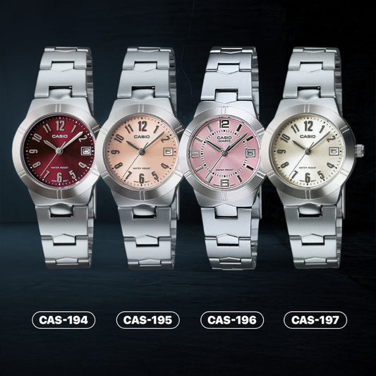 RELOJES CASIO ORIGINAL PARA DAMA LTP-1241D | CAS-194, CAS-195, CAS-196, CAS-197