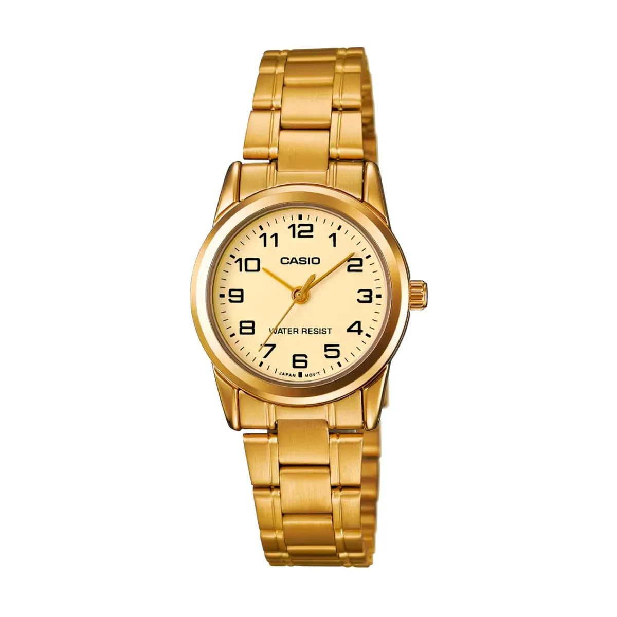 RELOJ CASIO ORIGINAL DE ACERO PARA PAREJA DE COLOR DORADO | CAS-21, CAS-201