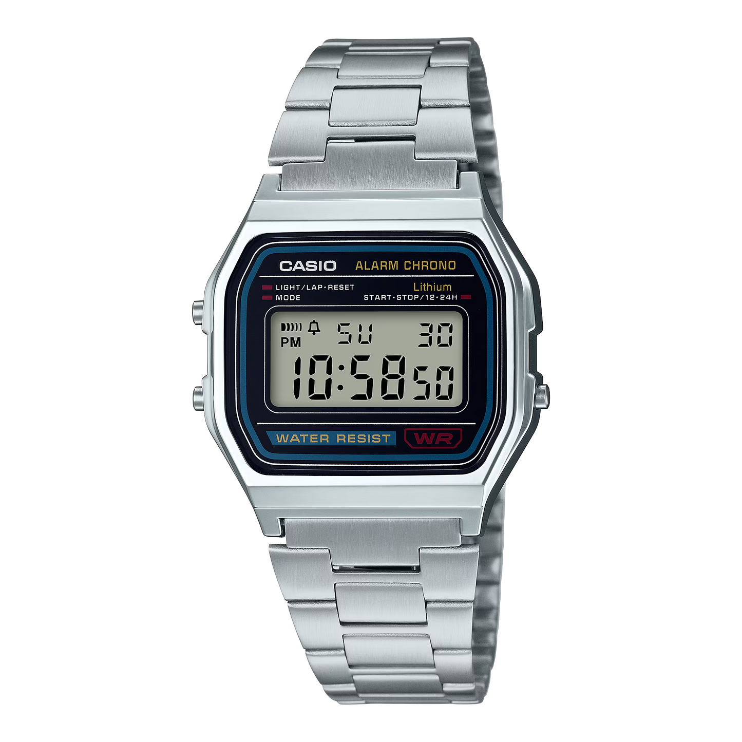 A158W | RELOJ CASIO VINTAGE ORIGINAL DE ACERO PLATEADO | CAS-218