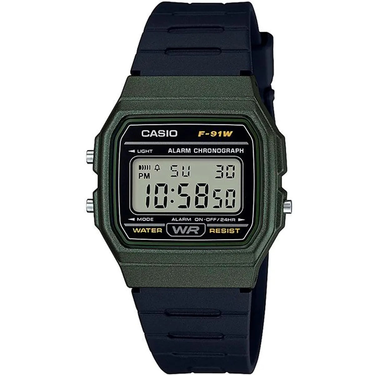F-91WM-1BDF | RELOJ CASIO ORIGINAL NEGRO| CAS-1 - CAS-6 - CAS-220