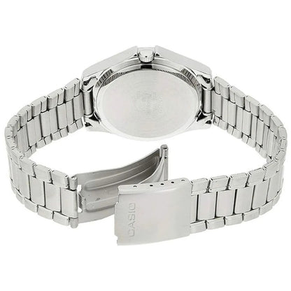 MTP-1183 | RELOJ CASIO ORIGINAL DE ACERO NEGRO/AZUL | CAS-221, CAS-222