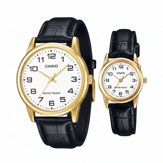 MTP-V001 / LTP-V001 | RELOJ CASIO DE CUERO PARA PAREJA | SKU: CAS-228/CAS-203