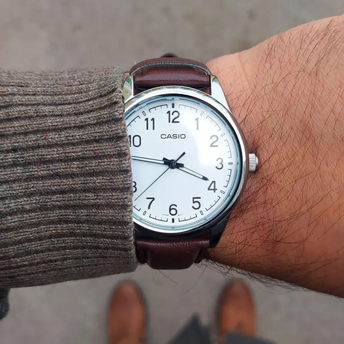 MTP-V005 | RELOJ CASIO ORIGINAL DE CUERO | SKU: CAS-231, CAS-233