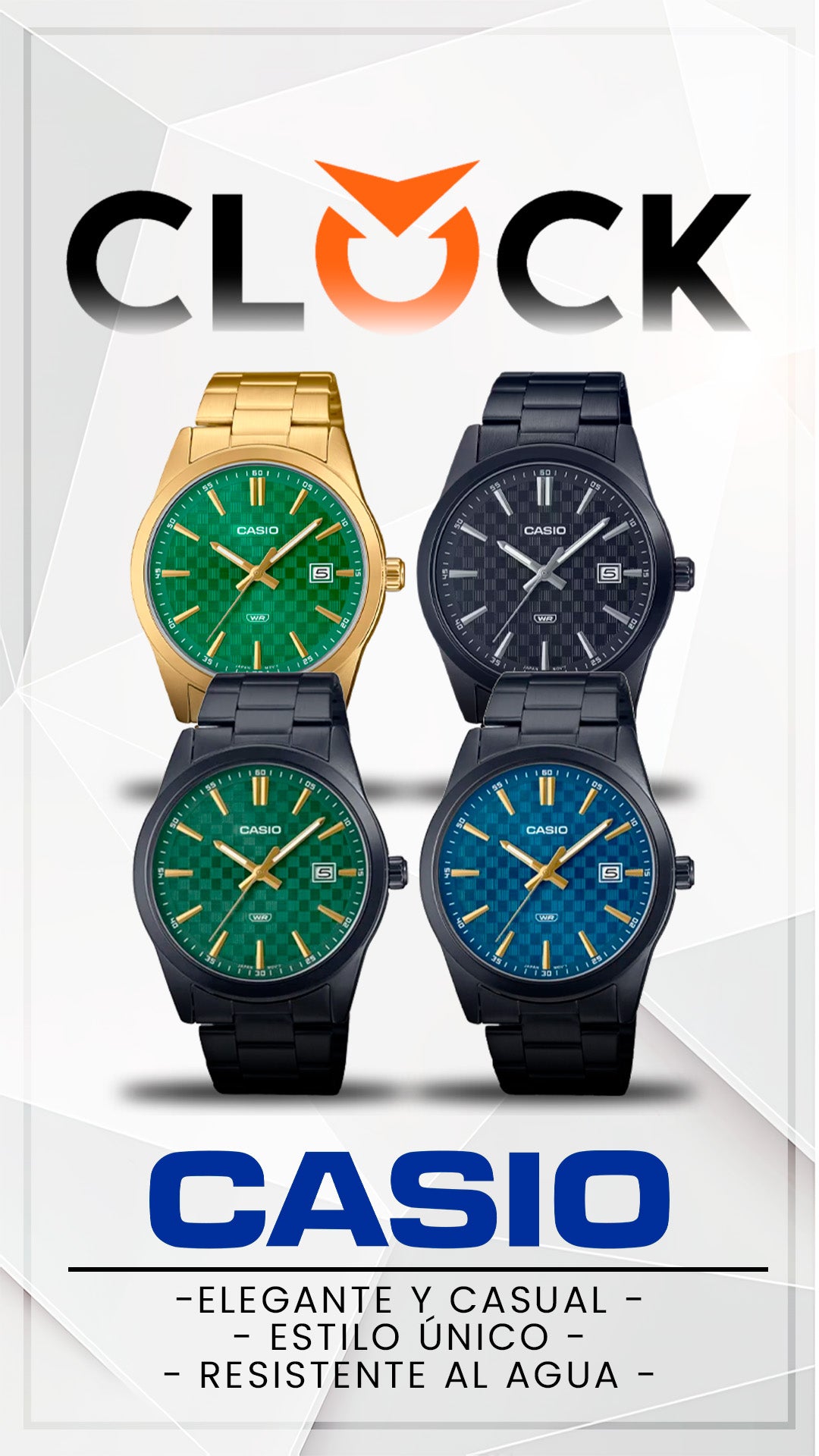 MTP-VD03 | RELOJ CASIO ORIGINAL DE ACERO NEGRO/DORADO