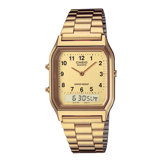 CAS-24RELOJ CASIO AQ-230GA-9BMQ ORIGINAL DORADO | SKU: CAS-24