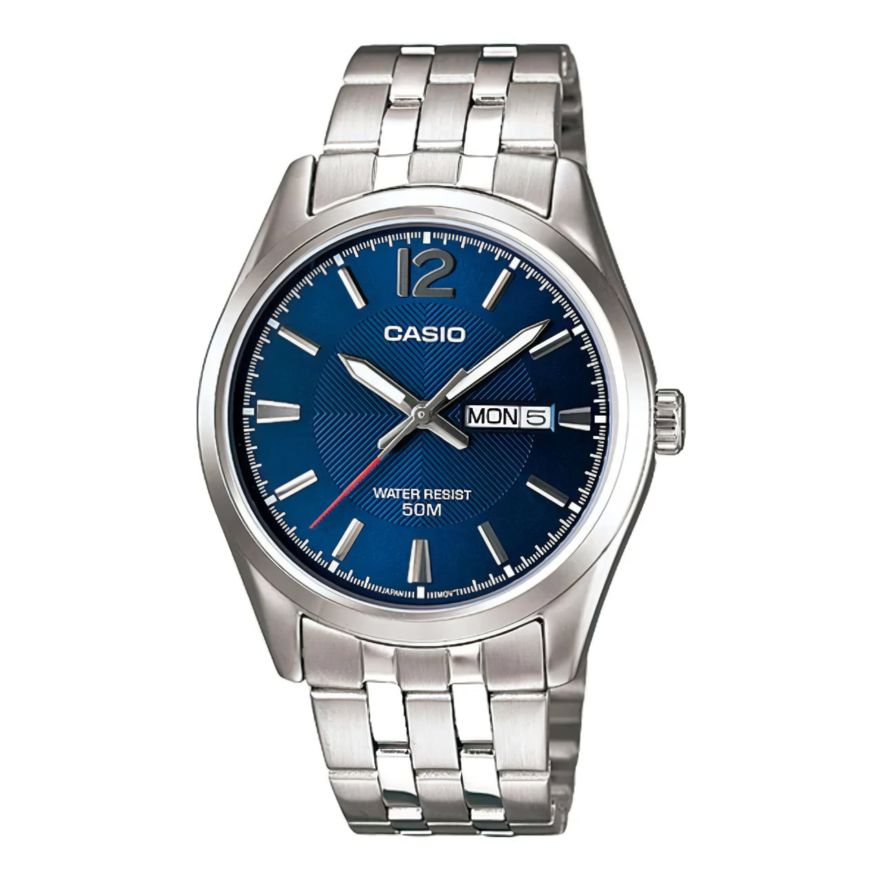MTP-1335 | RELOJ CASIO ORIGINAL DE ACERO NEGRO | CAS-255, CAS-256