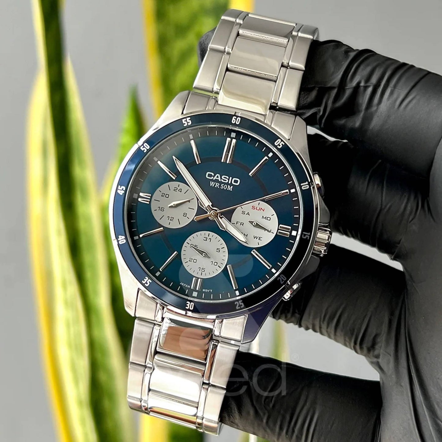 MTP-1374 | RELOJ CASIO ORIGINAL DE ACERO PLATEADO