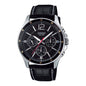 MTP-1374 | RELOJ CASIO ORIGINAL DE CUERO NEGRO | CAS-259