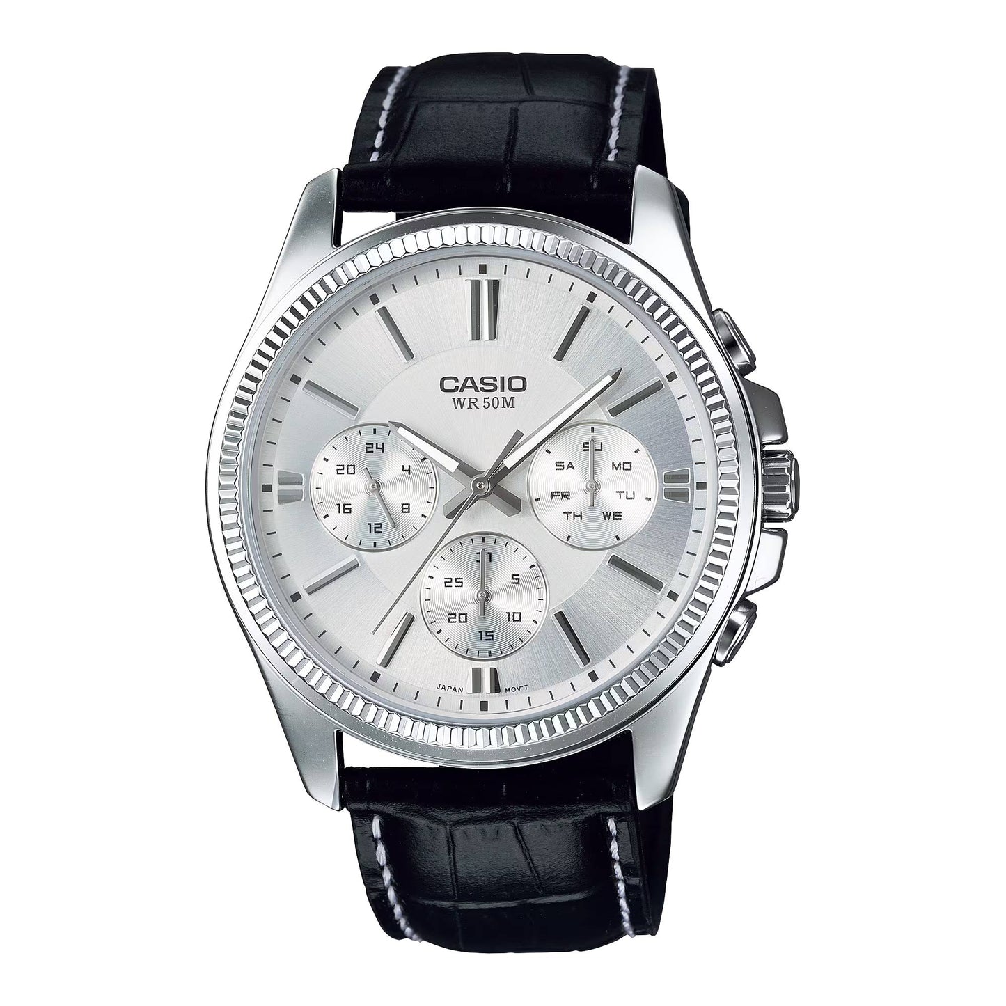 MTP-1375 | RELOJ CASIO ORIGINAL DE CUERO NEGRO | CAS-260
