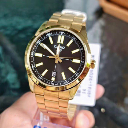 MTP-VD02 | RELOJ CASIO ORIGINAL DE ACERO NEGRO | CAS-266, CAS-267, CAS-268