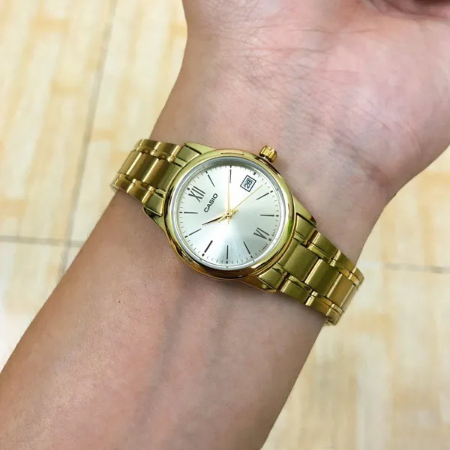 LTP-V002 | RELOJES CASIO ORIGINAL DE ACERO DORADO/PLATEADO