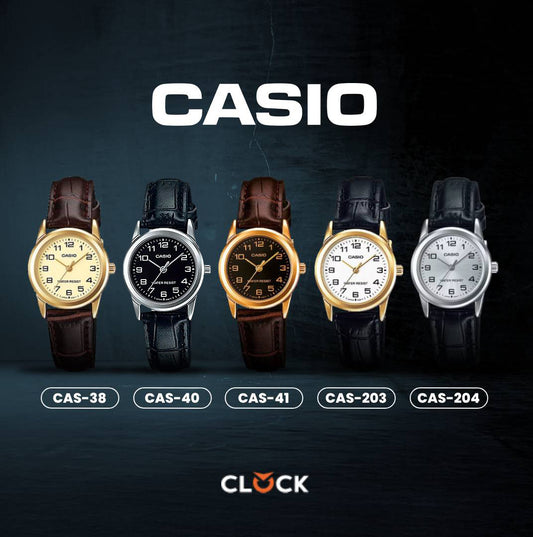 LTP-V001 | RELOJ CASIO ORIGINAL DE CUERO NEGRO/MARRON