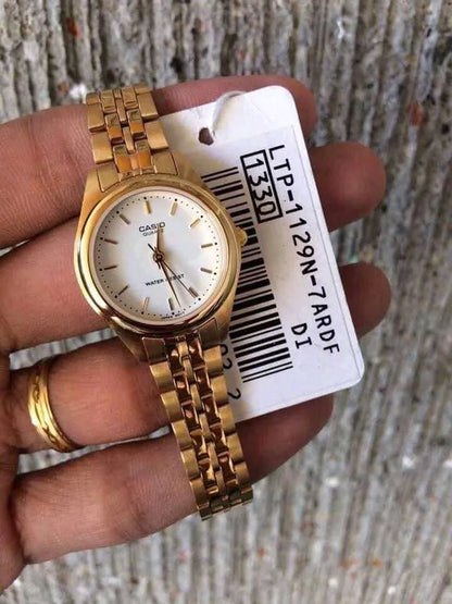 LTP-1129 | RELOJ CASIO ORIGINAL DE ACERO DORADO | SKU: CAS-46