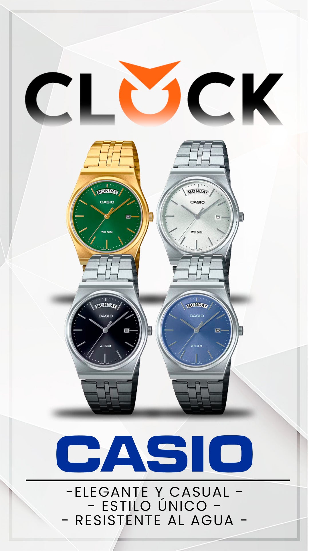 MTP-B146D | RELOJ CASIO ORIGINAL DE ACERO DORADO/PLATEADO