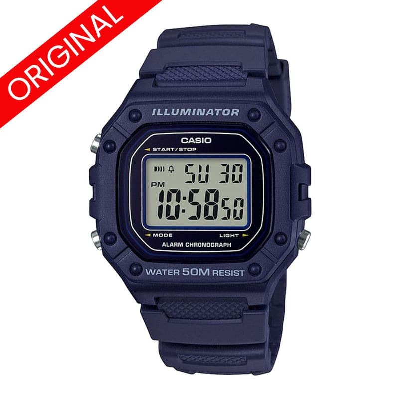 RELOJ CASIO GOMA AZUL W-218H-2A | SKU: CAS-8