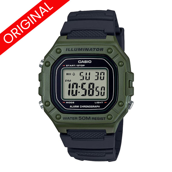 RELOJ CASIO GOMA VERDE W-218H-3A | SKU: CAS-9