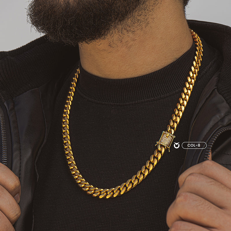 COLLAR URBAN CUBAN LINK PLATA I DORADO | COL-8 I COL-9