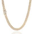 COLLAR CUBAN LINK PRONG DORADO - PLATEADO |COL-12 I COL-13 (1)