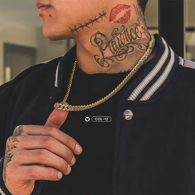 COLLAR CUBAN LINK PRONG DORADO - PLATEADO |COL-12 I COL-13 (2)