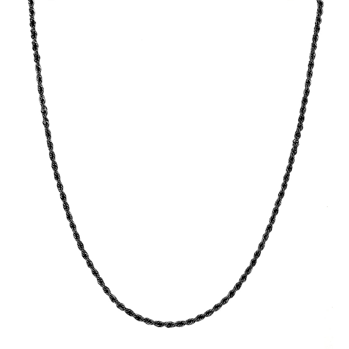 COLLAR FRANCO NEGRO | PLATA I DORADO LT | COL-5 | COL-6 I COL-7 PARA HOMBRE