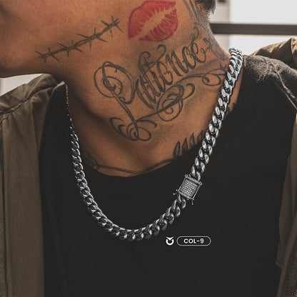 COLLAR URBAN CUBAN LINK PLATA - DORADO | COL-8 I COL-9 (6)