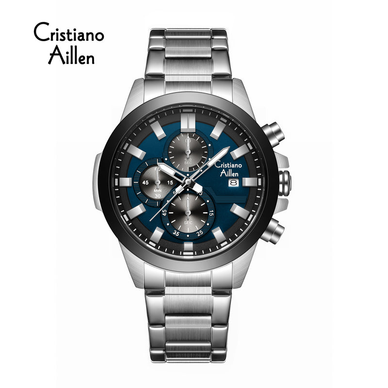 Reloj de Correa de Acero 
Movimiento de cuarzo
Cristiano Aillen 8892
Para hombre 