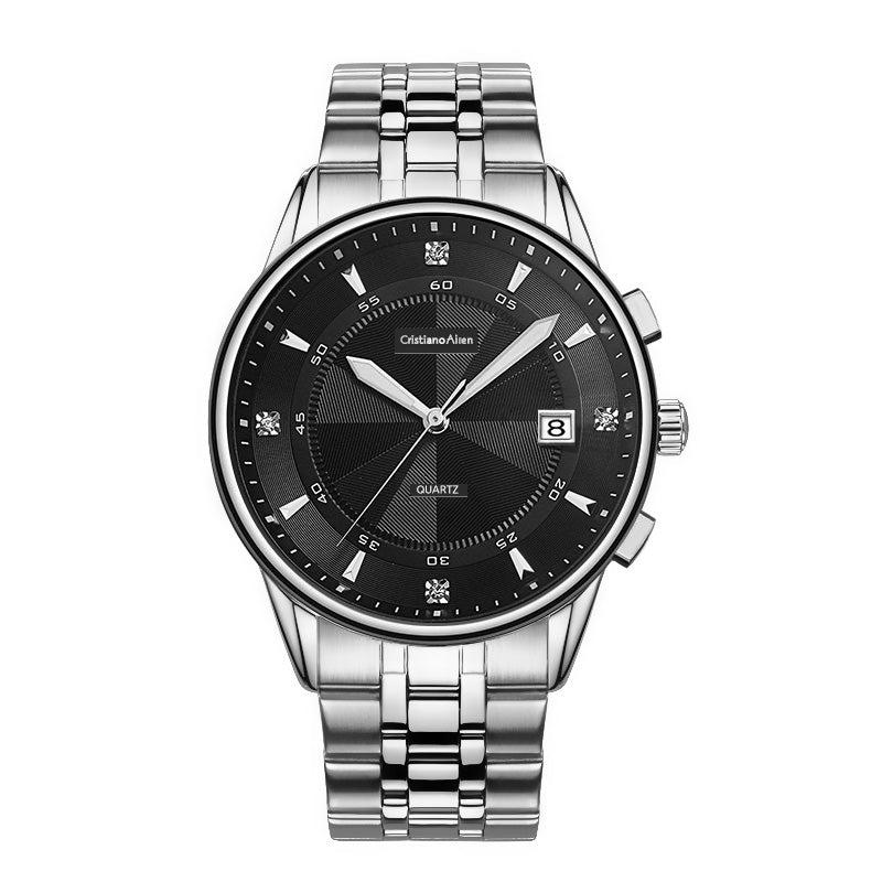 RELOJ CRISTIANO AILLEN ORIGINAL 848 NEGRO PLATEADO BLANCO | CRI-23 - CRI-24 - CRI-25