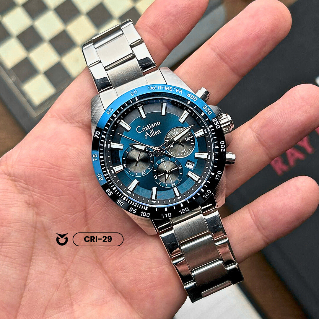 RELOJ CRISTIANO AILLEN ORIGINAL - PLATEADO | CRI-29