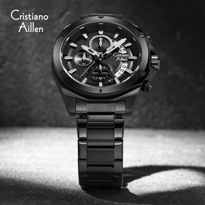 Reloj de Correa de Acero 
Movimiento de cuarzo
Cristiano Aillen 8896
Para hombre 