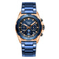 RELOJ CRISTIANO AILLEN ORIGINAL - CASUAL PLATEADO AZUL NEGRO 8901  | CRI-6, CRI-7