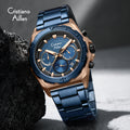 RELOJ CRISTIANO AILLEN ORIGINAL 8901 PLATEADO AZUL NEGRO | CRI-5, CRI-6, CRI-7