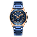 RELOJ CRISTIANO AILLEN ORIGINAL - CASUAL PLATEADO AZUL NEGRO 8901  | CRI-5, CRI-6, CRI-7