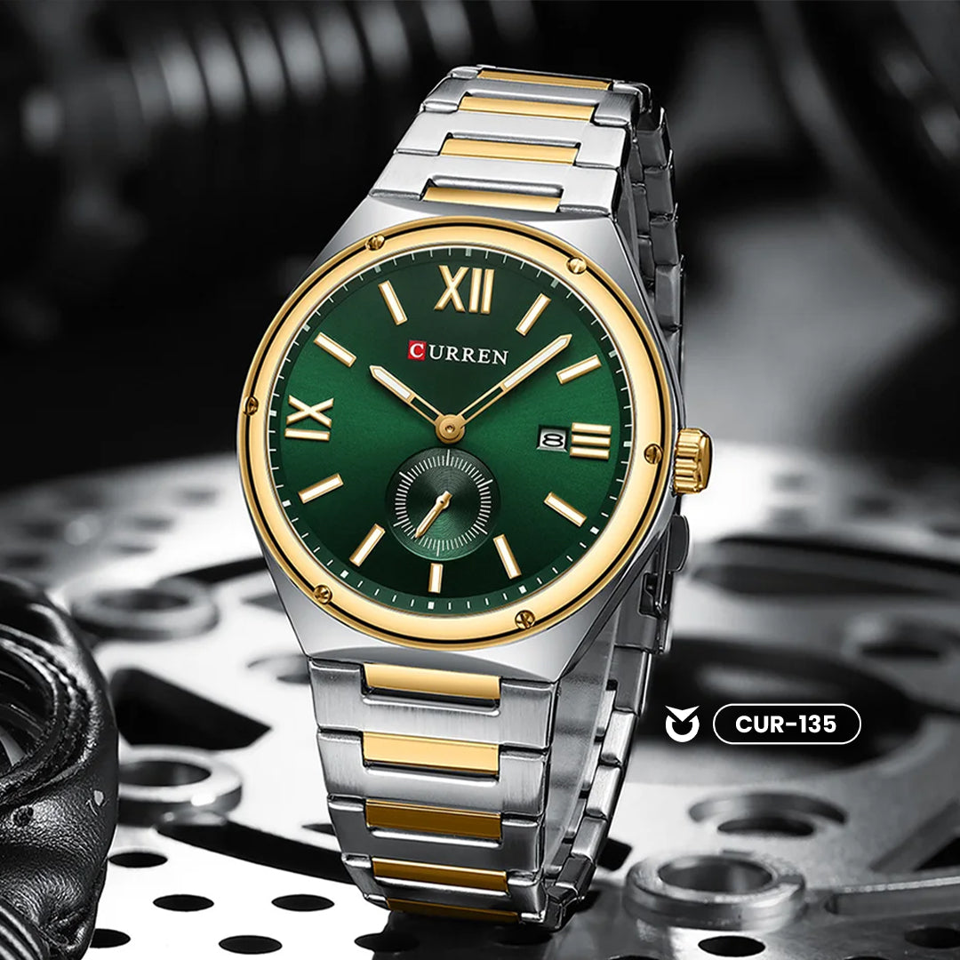 RELOJ CURREN ORIGINAL - CASUAL NEGRO, DORADO Y PLATEADO | SKU: CUR-135, CUR-136, CUR-137